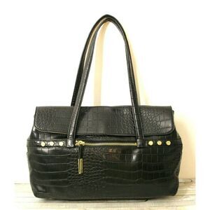 LARGE TUTILO NEW YORK CROCO VEGAN LEATHER ZIP BUSINESS TOTE SHOULDER BAG HANDBAG